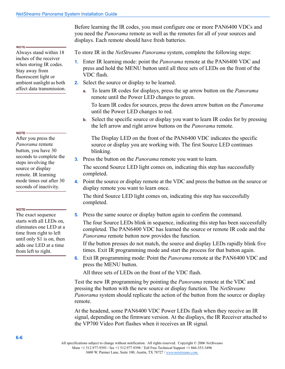 ClearOne PAN6400 User Manual | Page 52 / 64