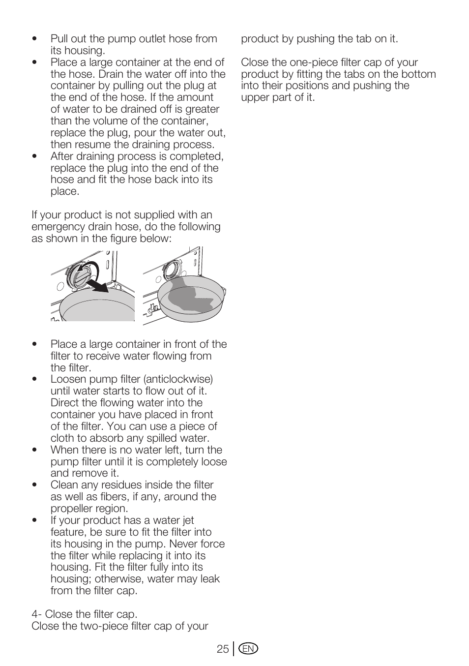 Beko WM 5140 W User Manual | Page 25 / 36