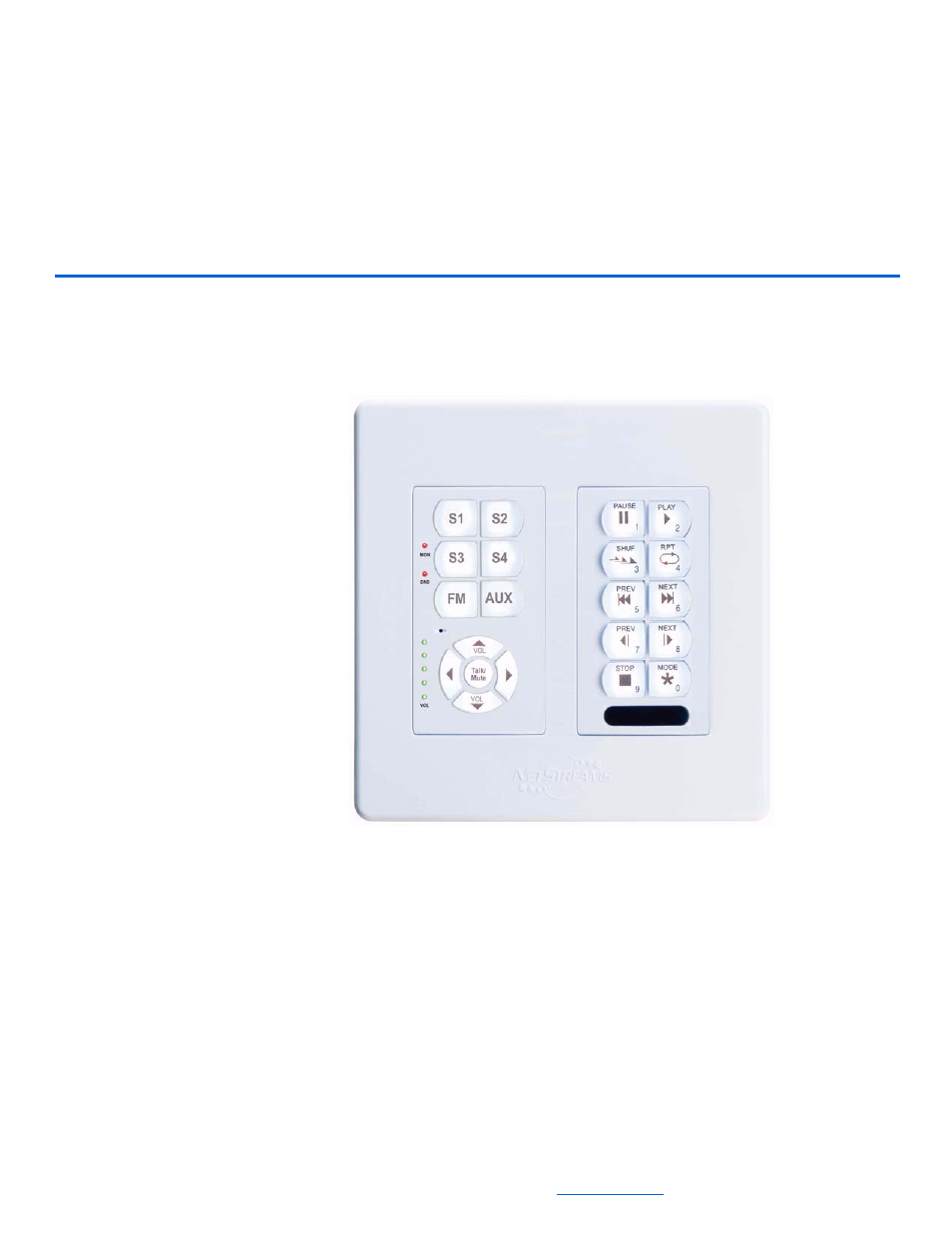 In-wall keypad, Paging all rooms (whole house paging), Whole house and room-to-room paging -1 | In-wall keypad -1, Paging all rooms (whole house paging) -1, Whole house and room-to-room paging | ClearOne NetStreams Quartet User Manual | Page 64 / 69