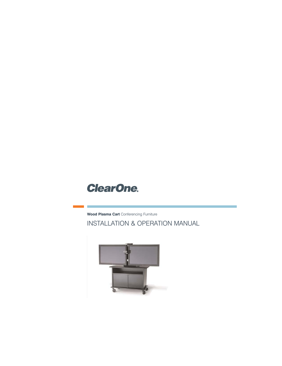 ClearOne Wood Plasma Cart User Manual | 14 pages