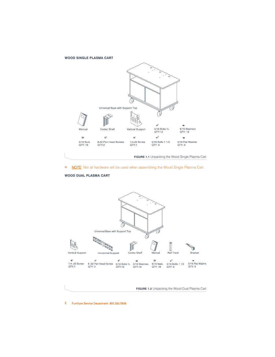 ClearOne Wood Plasma Cart User Manual | Page 4 / 14