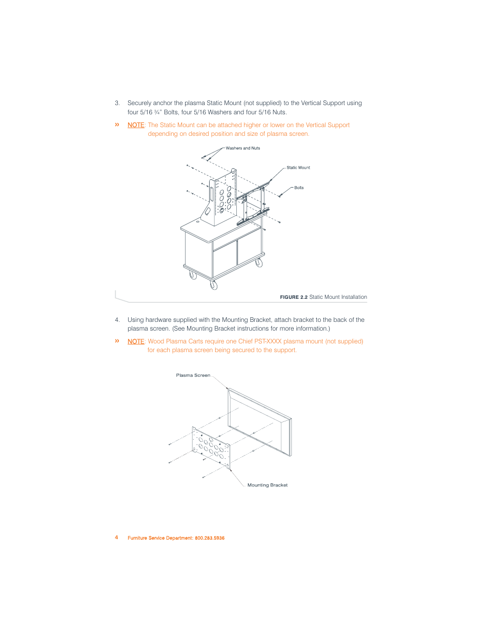 ClearOne Wood Plasma Cart User Manual | Page 6 / 14