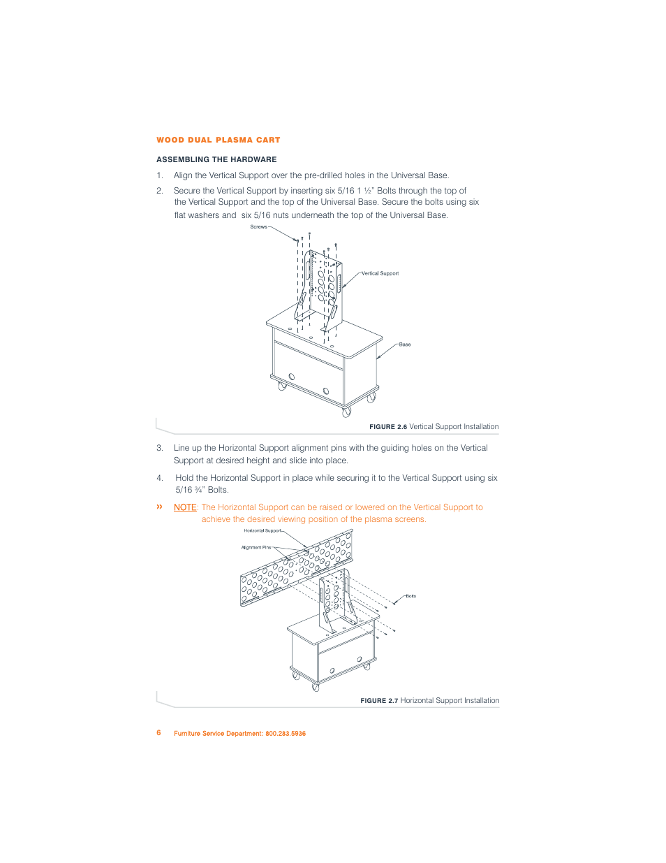 ClearOne Wood Plasma Cart User Manual | Page 8 / 14