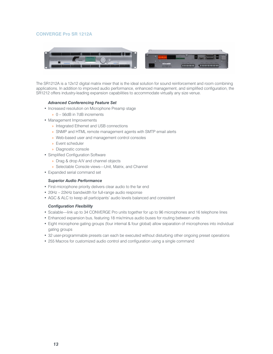 ClearOne Converge Pro User Manual | Page 18 / 380