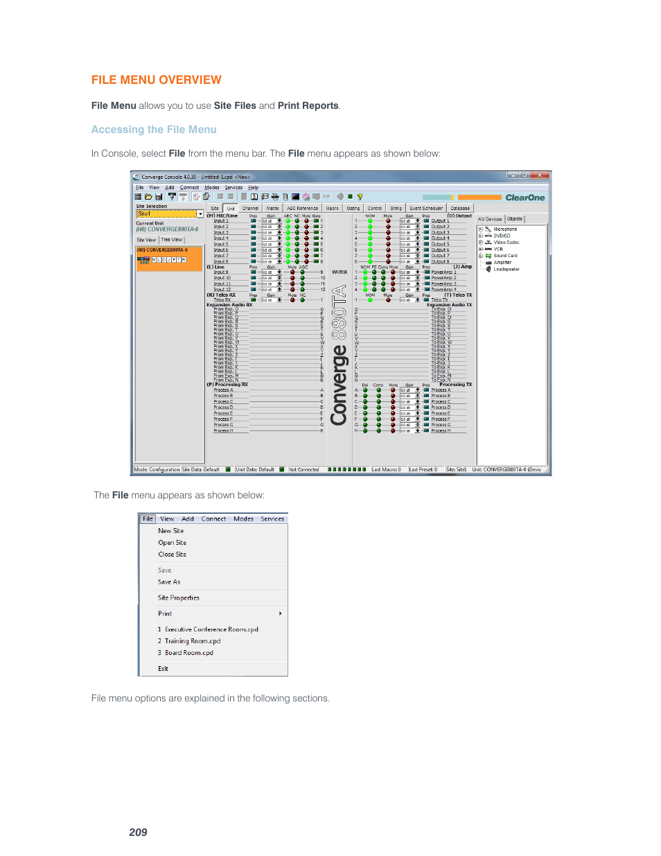 ClearOne Converge Pro User Manual | Page 214 / 380