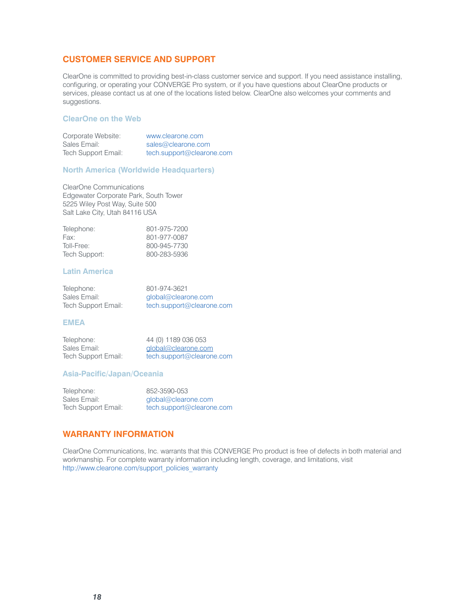 ClearOne Converge Pro User Manual | Page 23 / 380