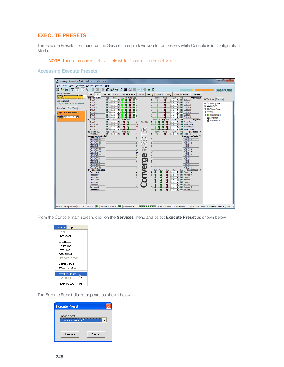 ClearOne Converge Pro User Manual | Page 250 / 380