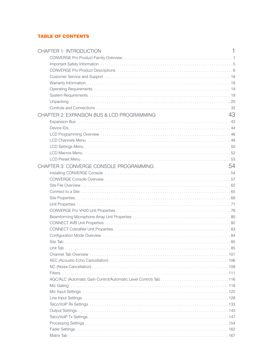 ClearOne Converge Pro User Manual | Page 3 / 380