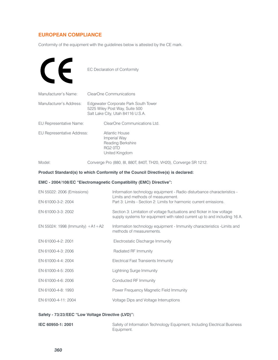 ClearOne Converge Pro User Manual | Page 365 / 380