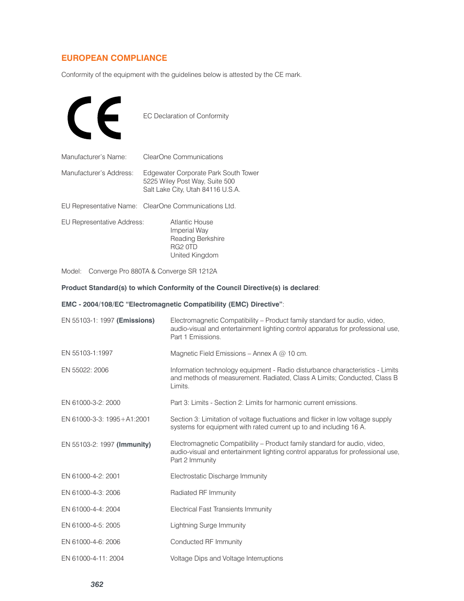 ClearOne Converge Pro User Manual | Page 367 / 380