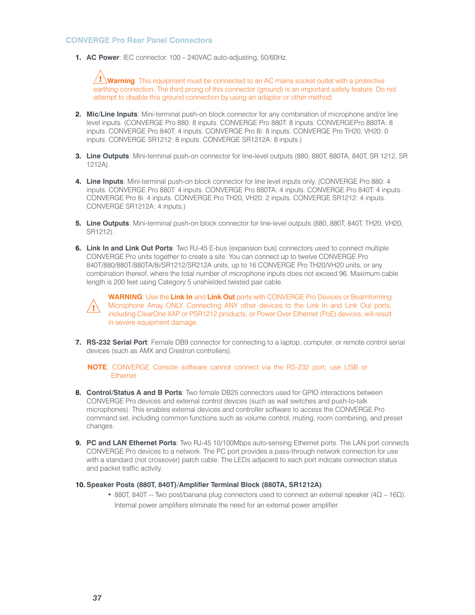 ClearOne Converge Pro User Manual | Page 42 / 380