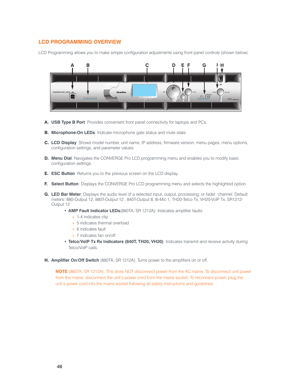 Lcd programming overview | ClearOne Converge Pro User Manual | Page 51 / 380