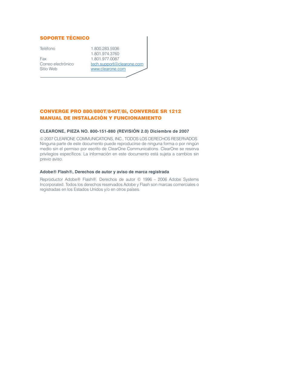 ClearOne Converge Pro User Manual | Page 2 / 270