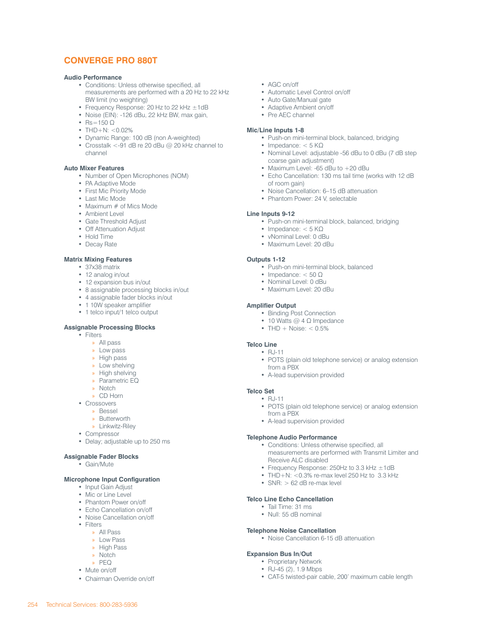 Converge pro 880t | ClearOne Converge Pro User Manual | Page 258 / 270