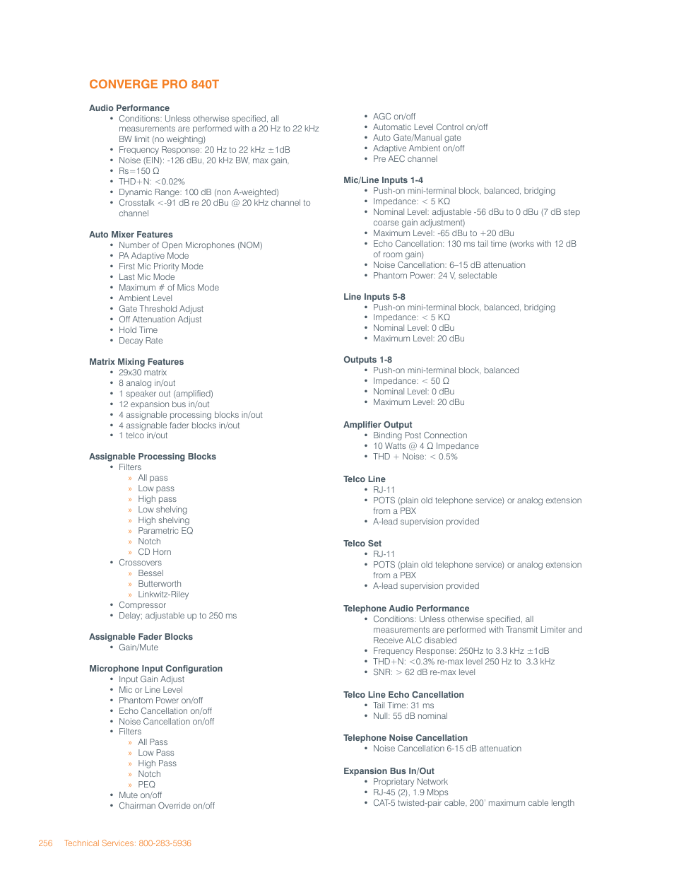 Converge pro 840t | ClearOne Converge Pro User Manual | Page 260 / 270