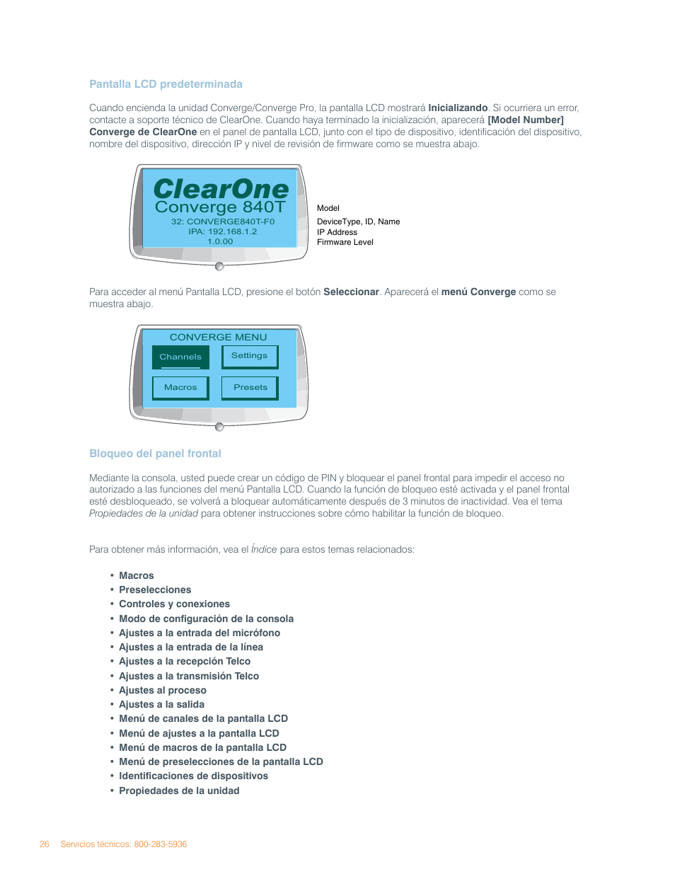 Clearone, Converge 840t | ClearOne Converge Pro User Manual | Page 30 / 270