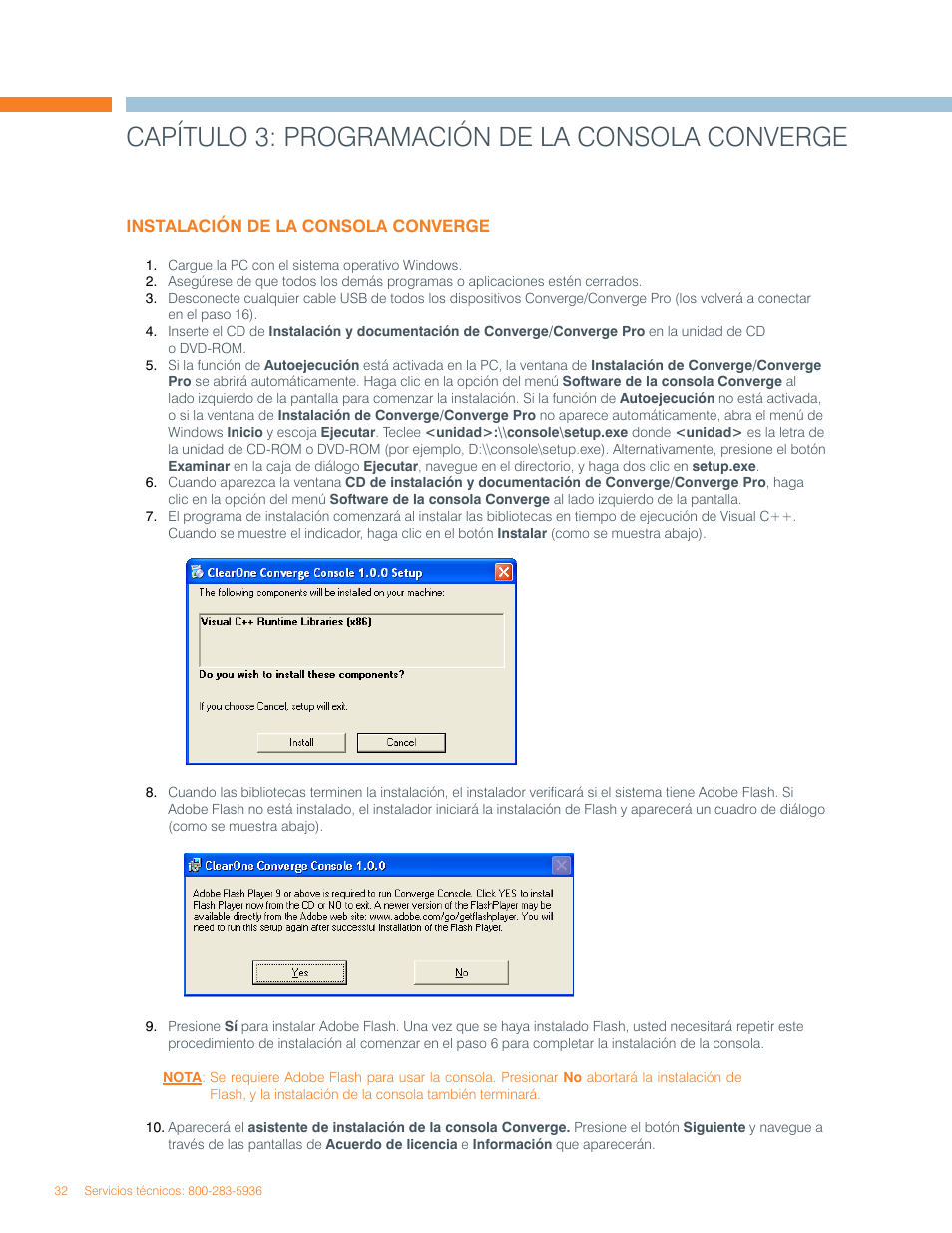 Capítulo 3: programación de la consola converge | ClearOne Converge Pro User Manual | Page 36 / 270