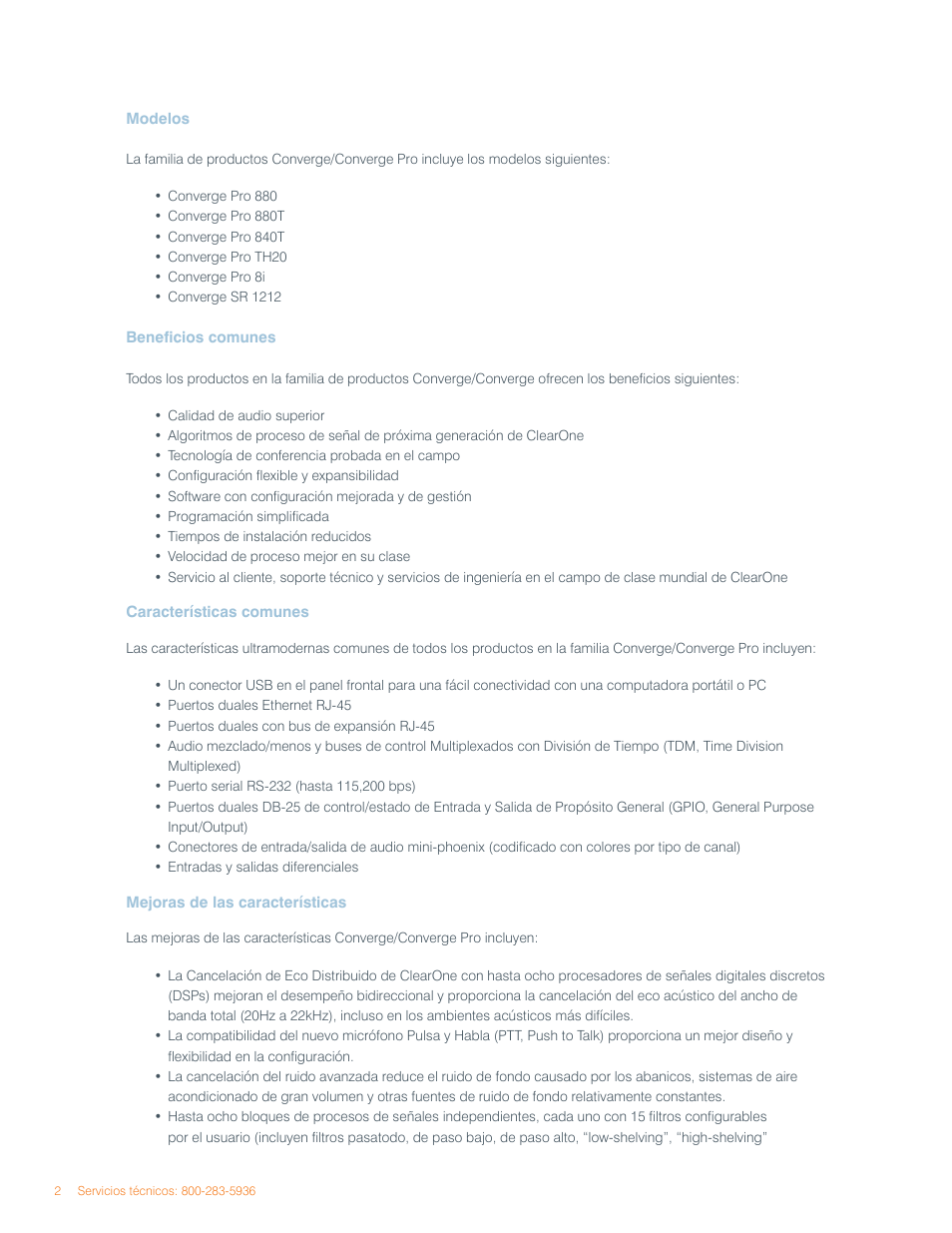 ClearOne Converge Pro User Manual | Page 6 / 270