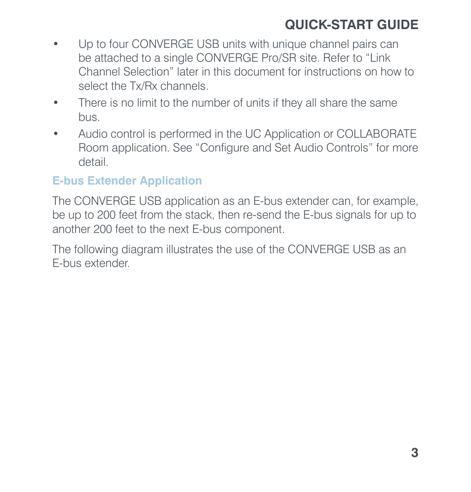 E-bus extender application, Xtender, Pplication | ClearOne Converge USB User Manual | Page 5 / 18