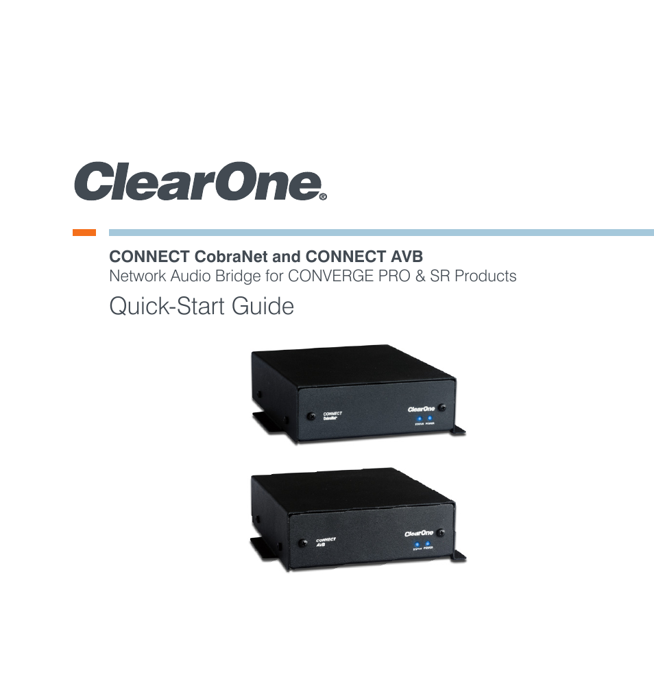 ClearOne Connect AVB User Manual | 16 pages