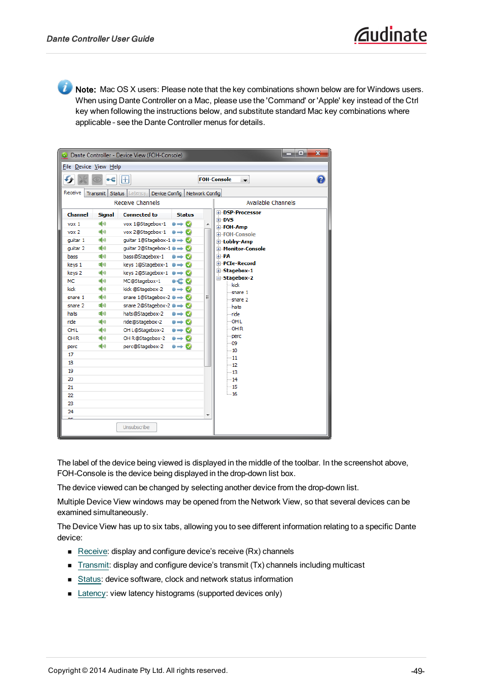 ClearOne Dante Controller User Manual | Page 49 / 82