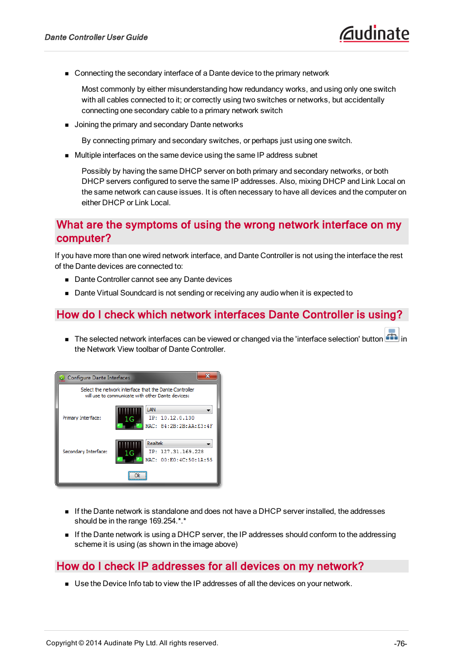 ClearOne Dante Controller User Manual | Page 76 / 82