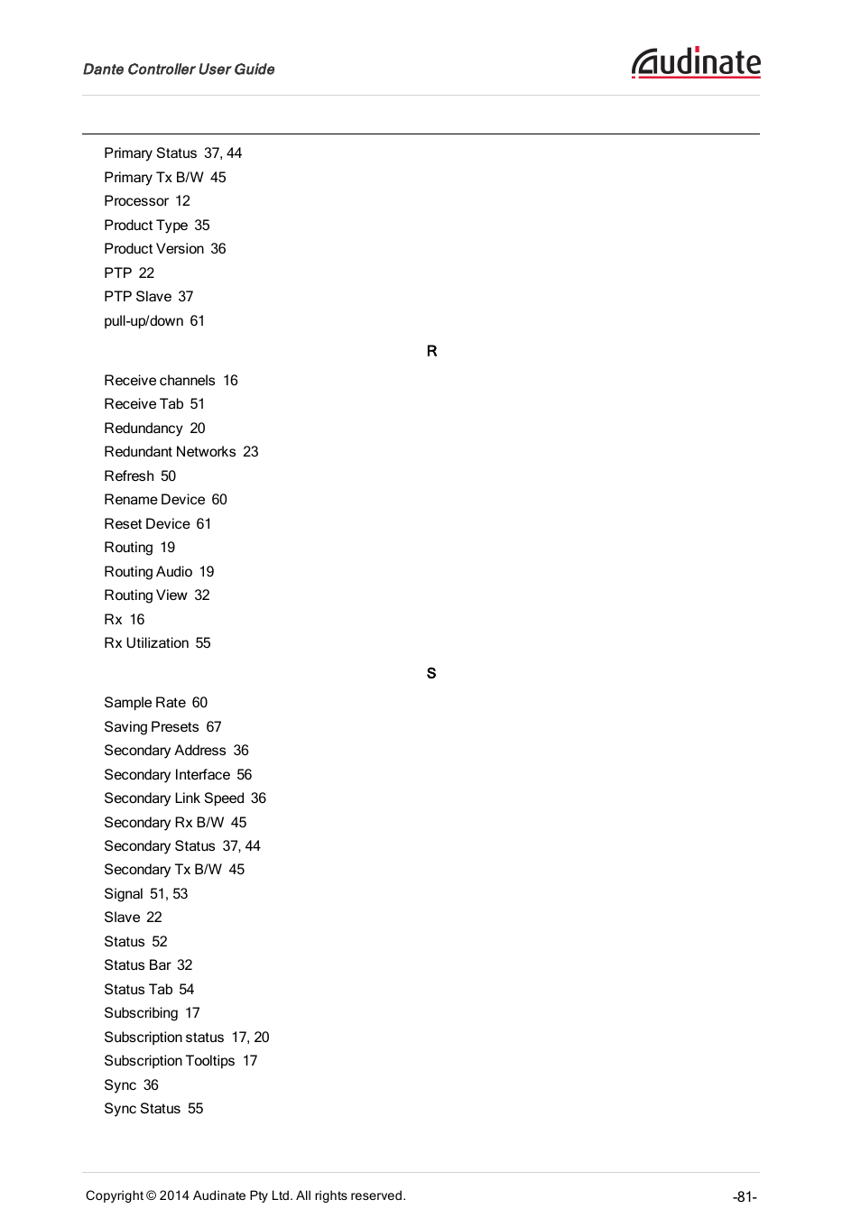 ClearOne Dante Controller User Manual | Page 81 / 82