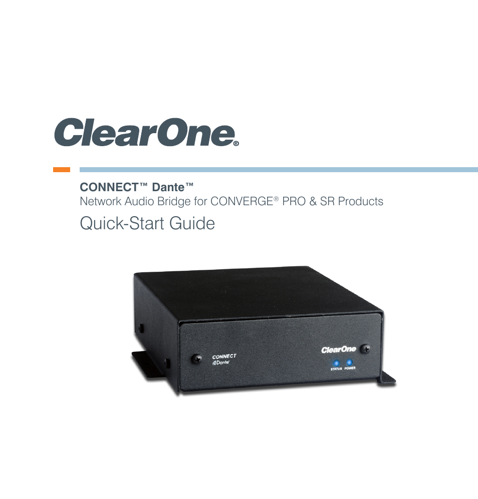 ClearOne Connect Dante User Manual | 10 pages