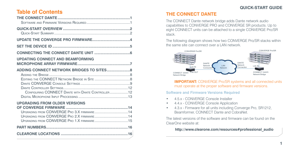 ClearOne Connect Dante User Manual | Page 2 / 10