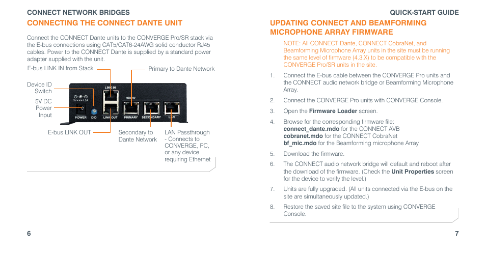 Connecting the connect dante unit | ClearOne Connect Dante User Manual | Page 5 / 10