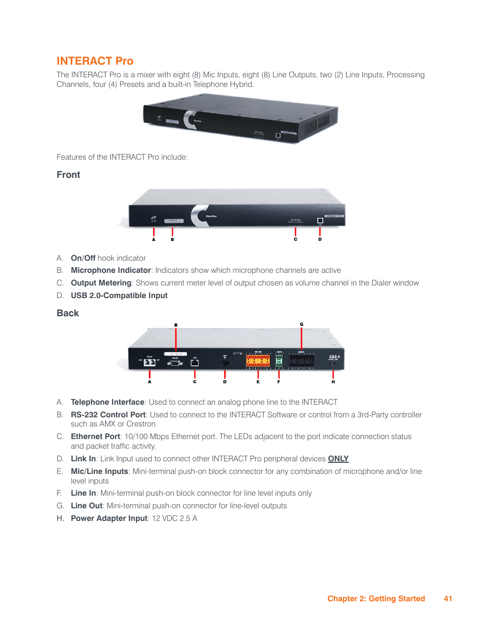 Interact pro | ClearOne Interact Manual User Manual | Page 46 / 68