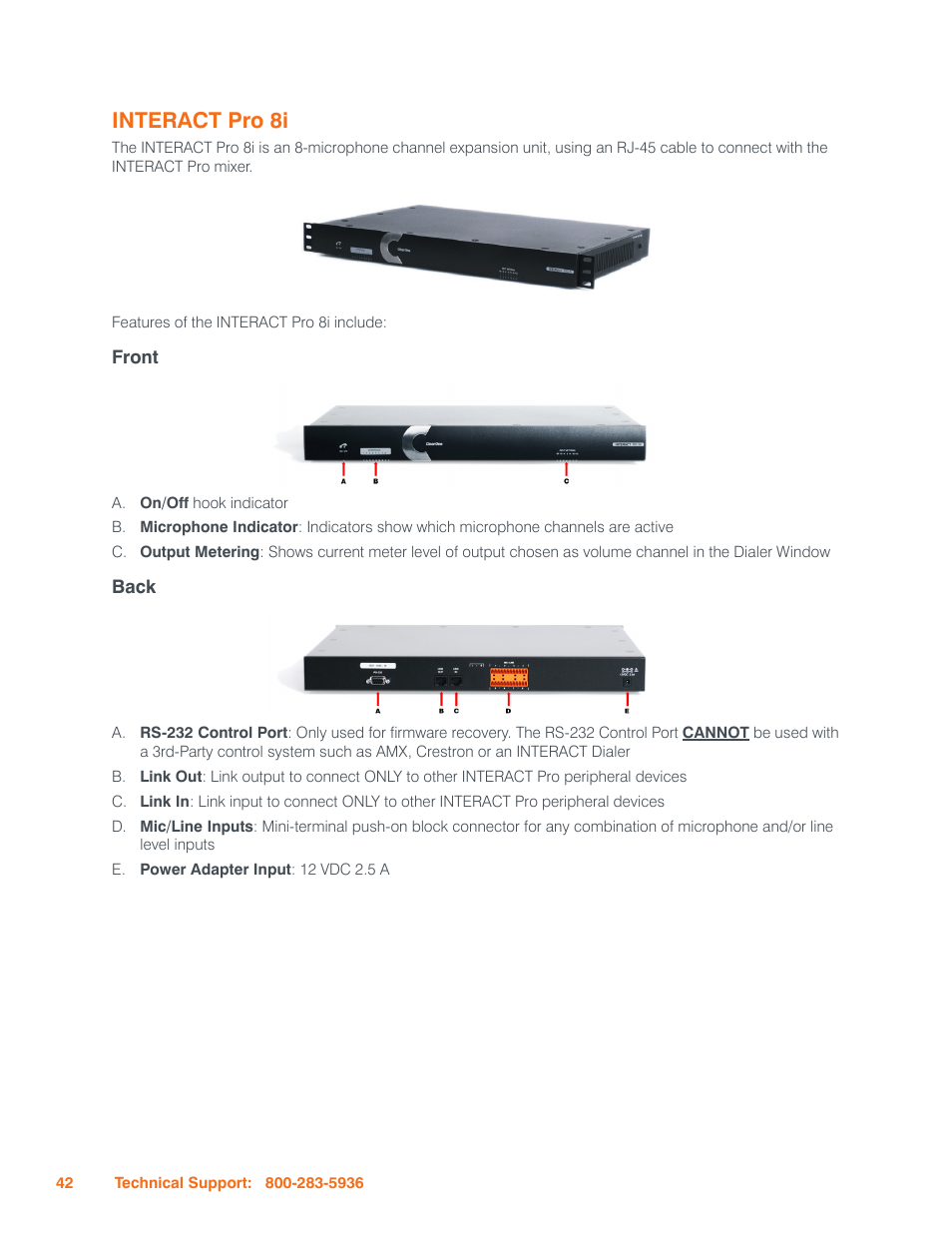 Interact pro 8i | ClearOne Interact Manual User Manual | Page 47 / 68