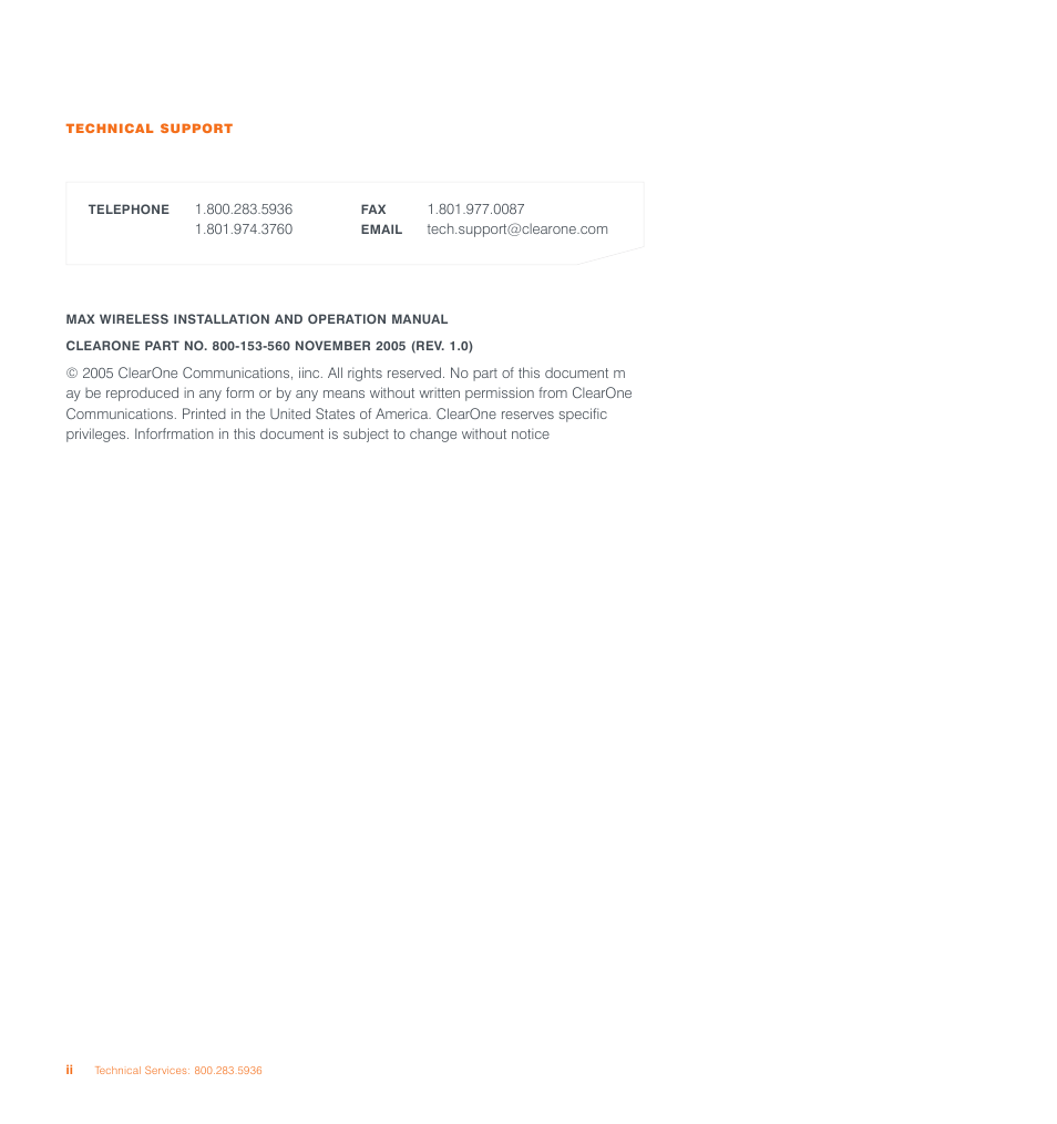 ClearOne Converge 590 User Manual | Page 2 / 136