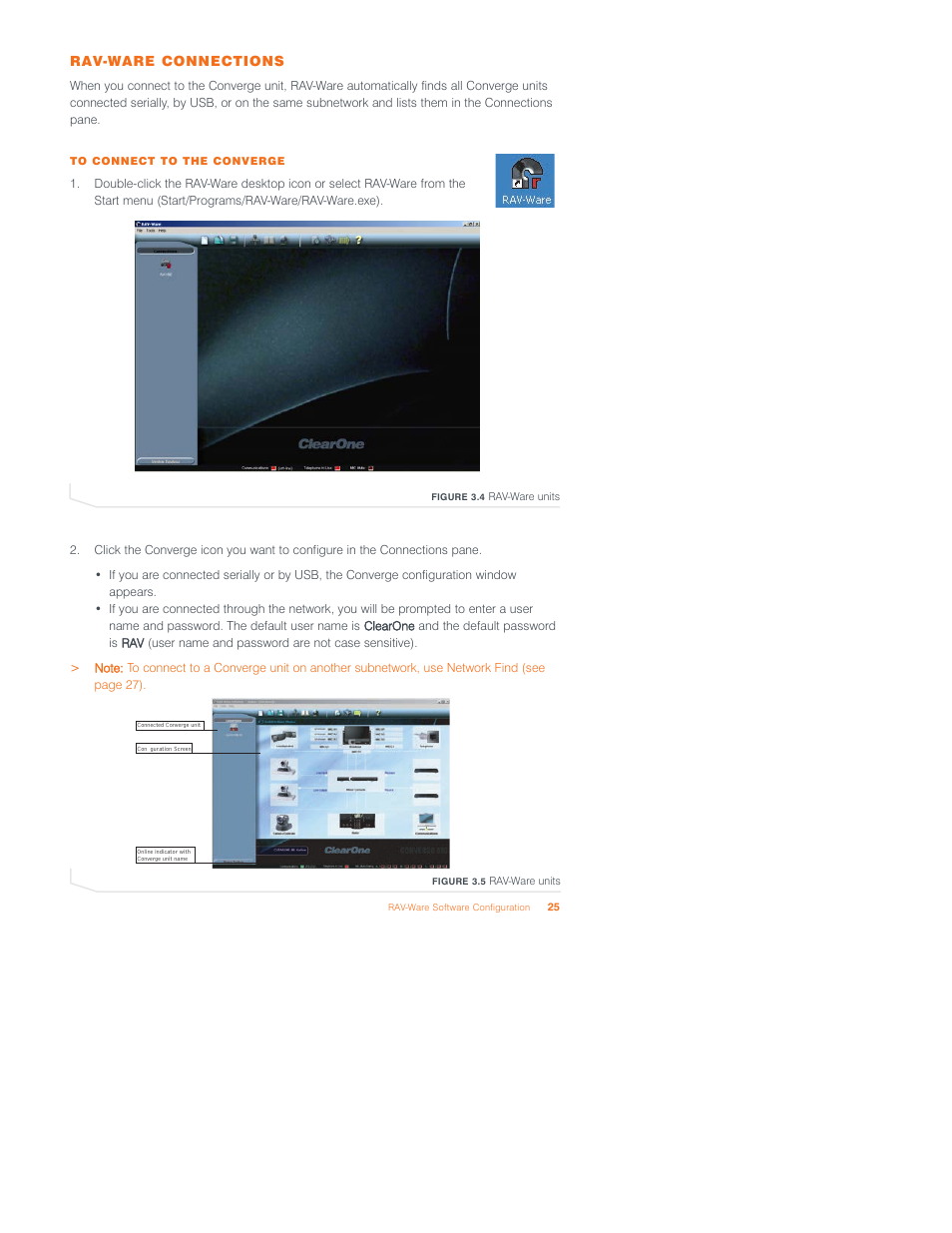 Rav-ware connections | ClearOne Converge 590 User Manual | Page 25 / 136