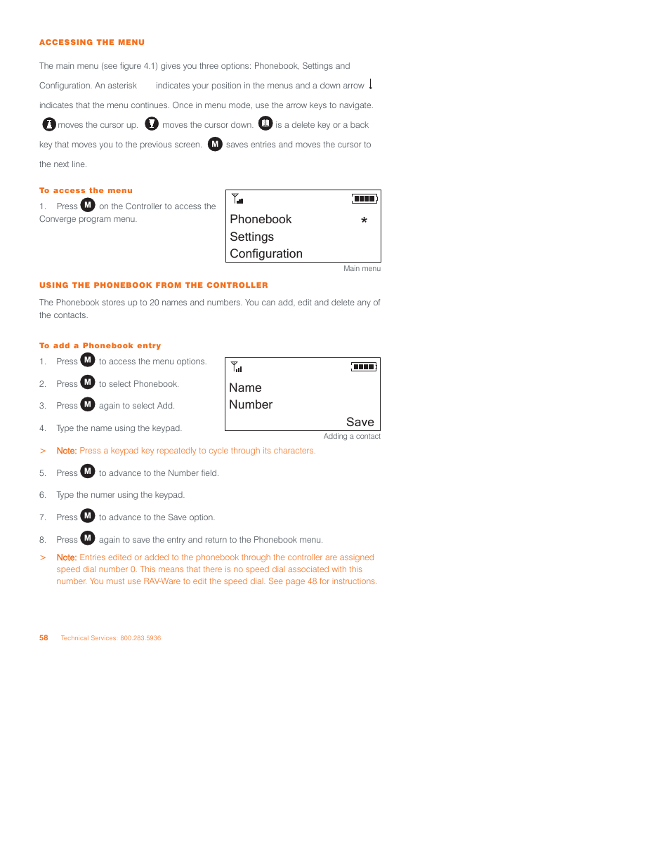 Phonebook settings configuration, Name number save | ClearOne Converge 590 User Manual | Page 58 / 136