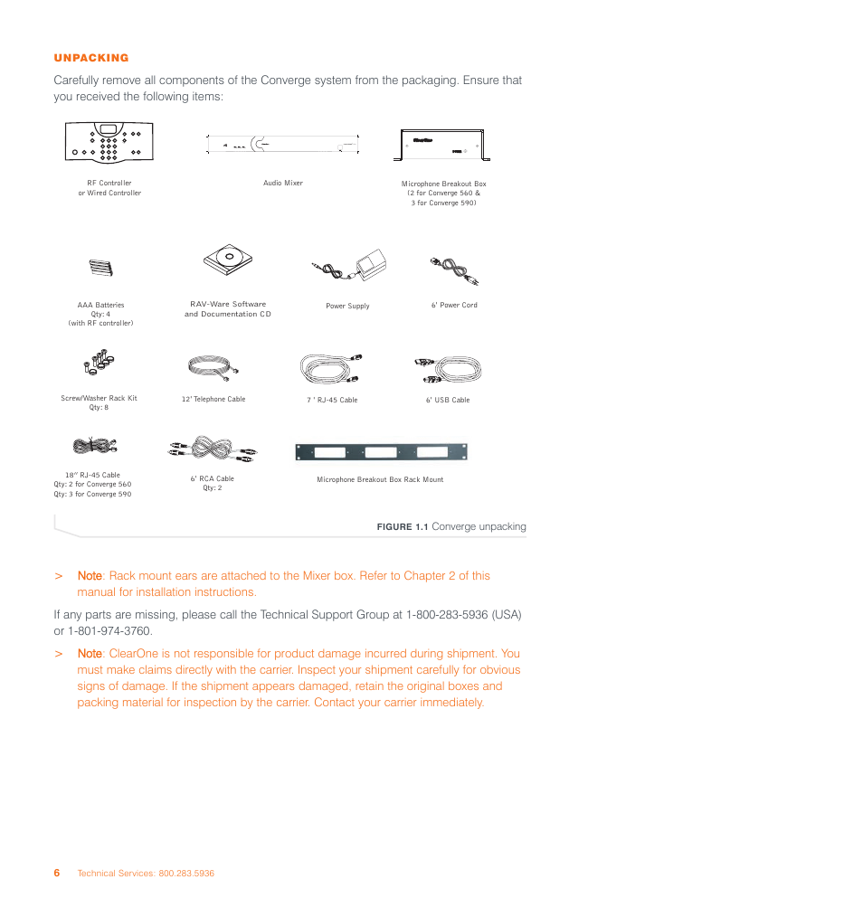 Mute conference on/off flash redial | ClearOne Converge 590 User Manual | Page 6 / 136