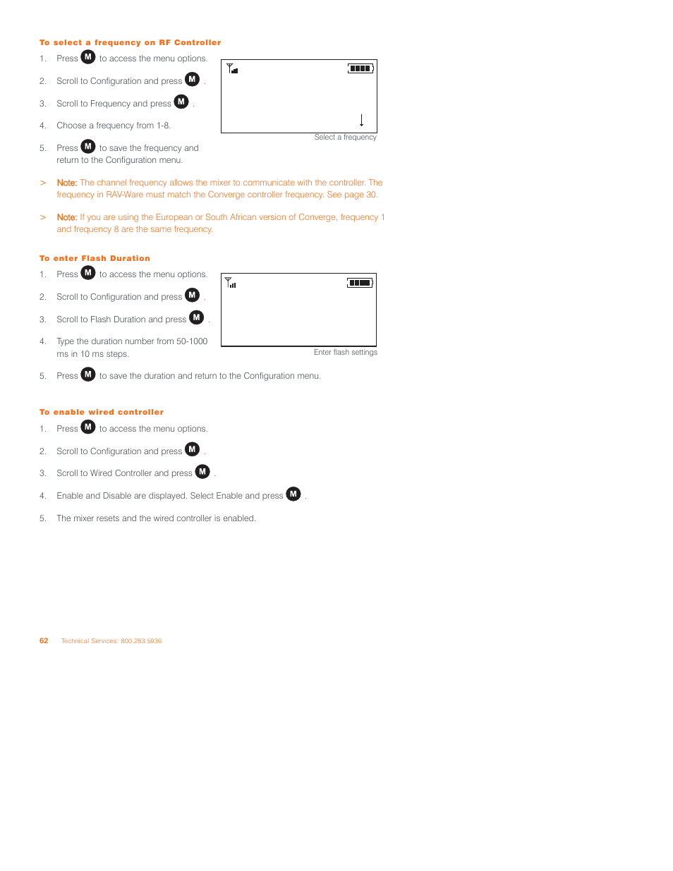 Frequency 1 frequency 2, Frequency 3, 1000 save | ClearOne Converge 590 User Manual | Page 62 / 136