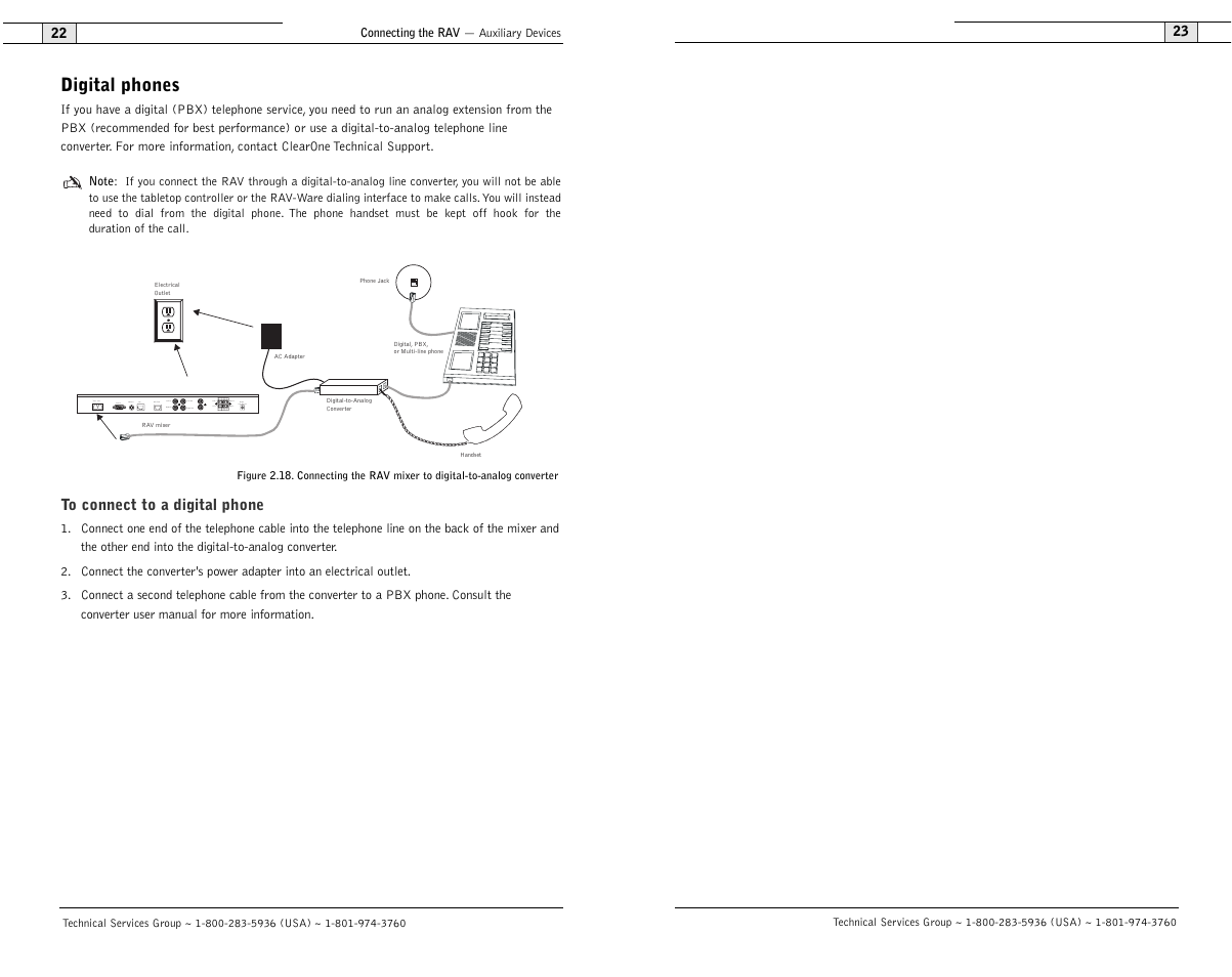 Digital phones | ClearOne RAV 900 User Manual | Page 14 / 63