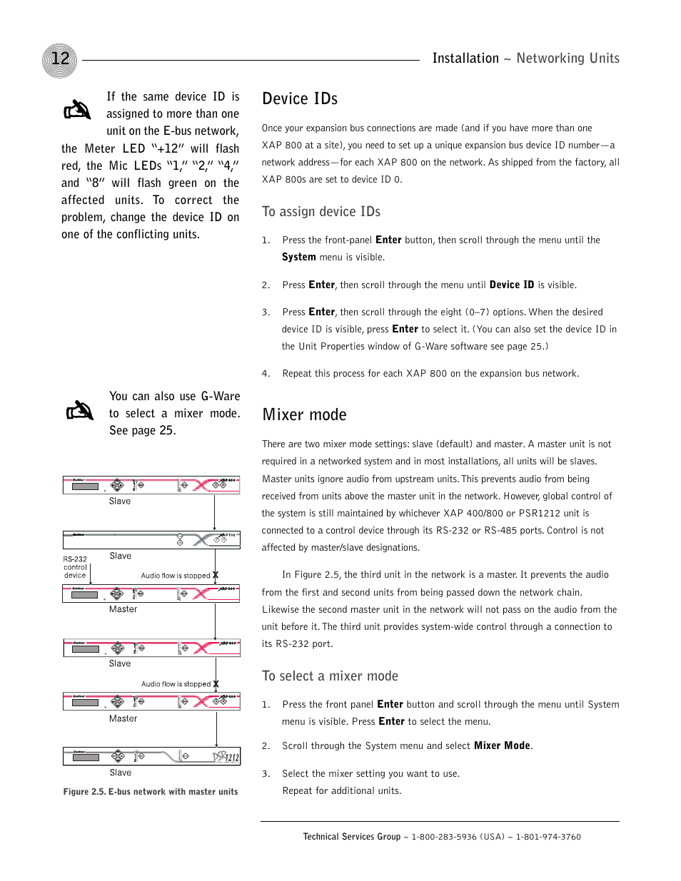 Device ids, Mixer mode | ClearOne XAP 800 User Manual | Page 18 / 149