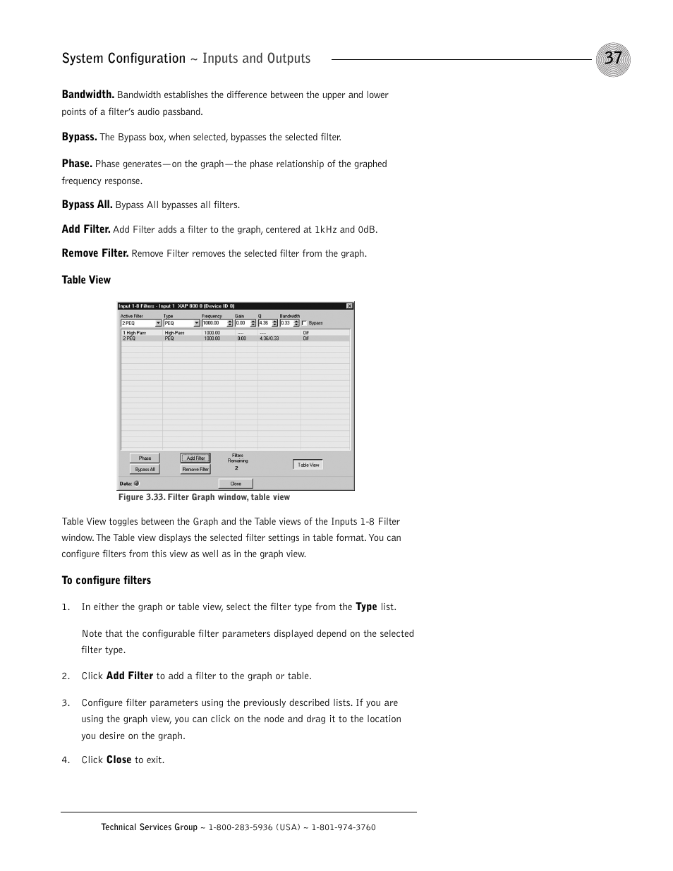 System configuration ~ inputs and outputs | ClearOne XAP 800 User Manual | Page 43 / 149