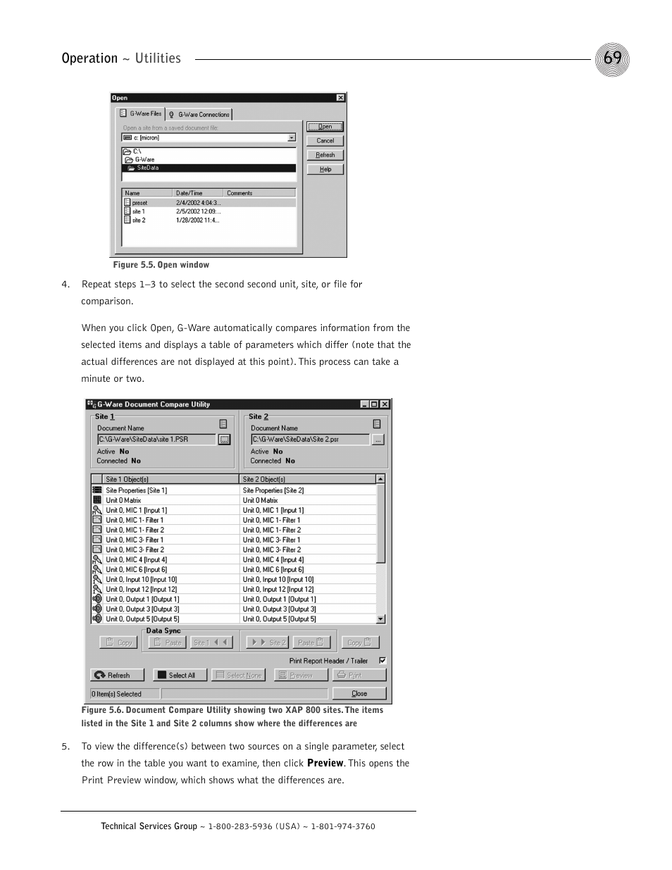 Operation ~ utilities | ClearOne XAP 800 User Manual | Page 75 / 149