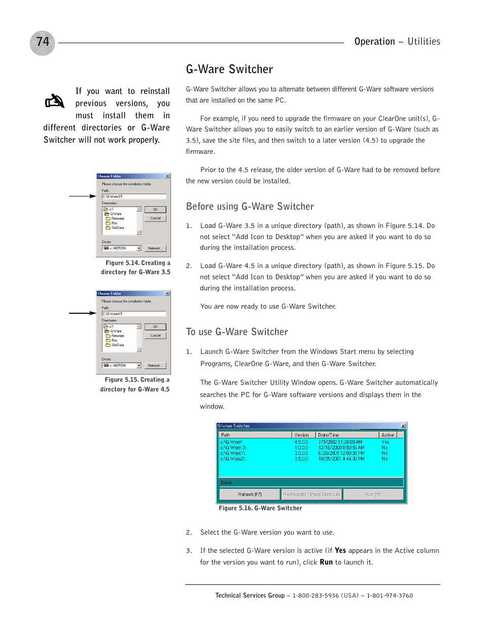 G-ware switcher | ClearOne XAP 800 User Manual | Page 80 / 149