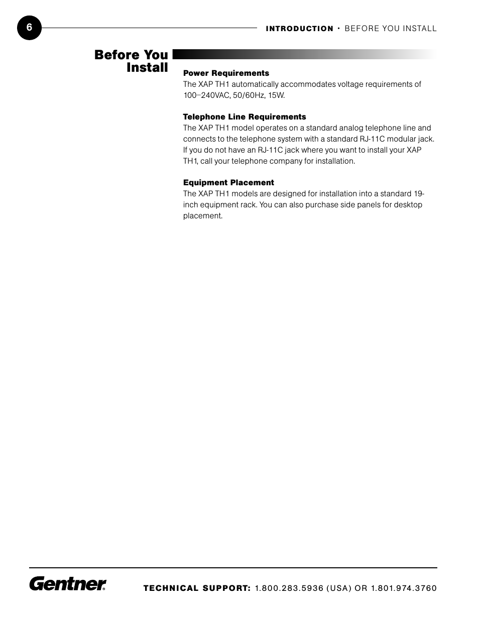 Before you install | ClearOne XAP TH1 User Manual | Page 10 / 36