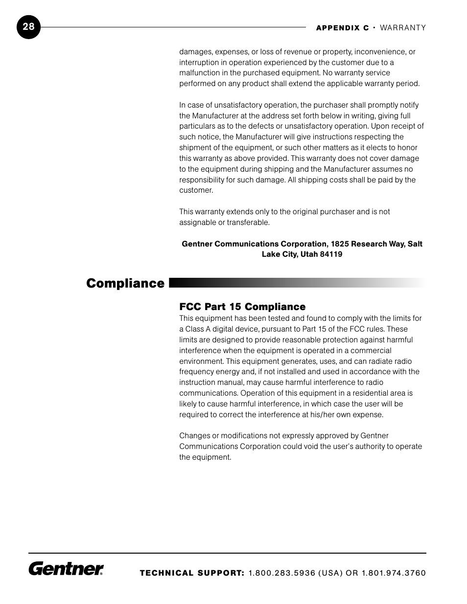 Compliance | ClearOne XAP TH1 User Manual | Page 32 / 36