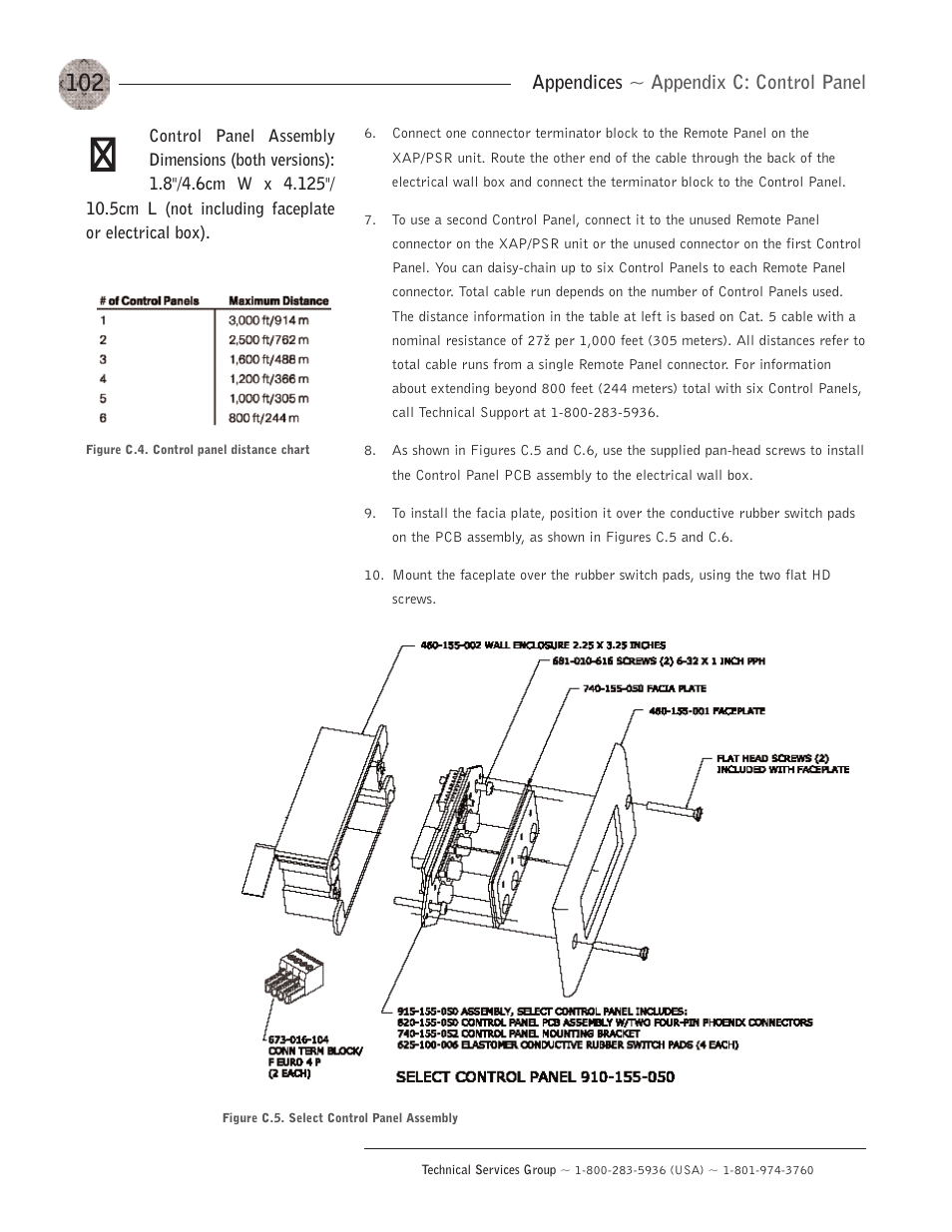 Appendices ~ appendix c: control panel | ClearOne XAP400 User Manual | Page 108 / 173