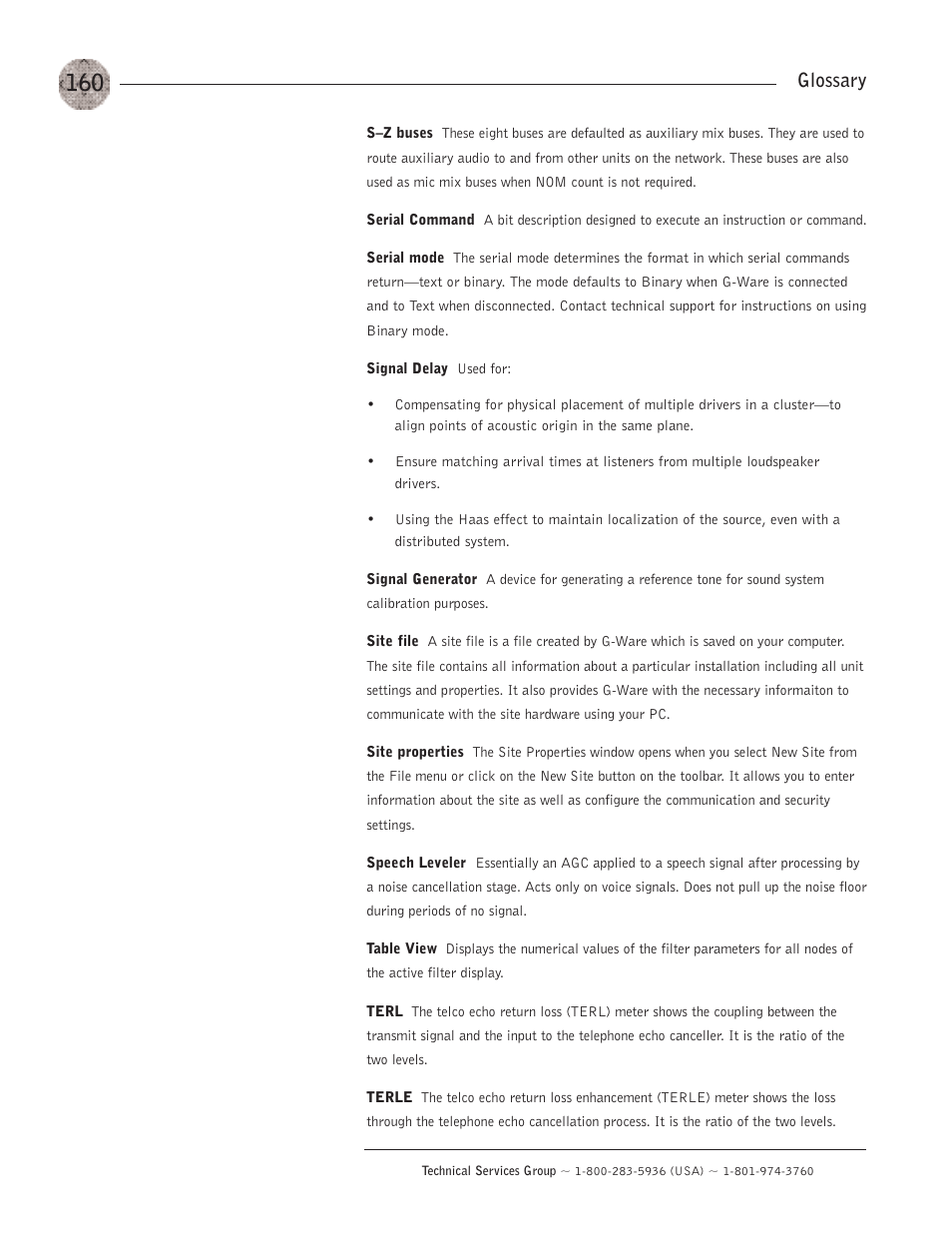 Glossary | ClearOne XAP400 User Manual | Page 166 / 173