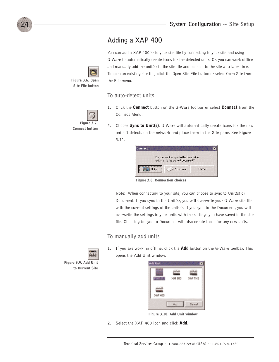 Adding a xap 400, System configuration ~ site setup | ClearOne XAP400 User Manual | Page 30 / 173