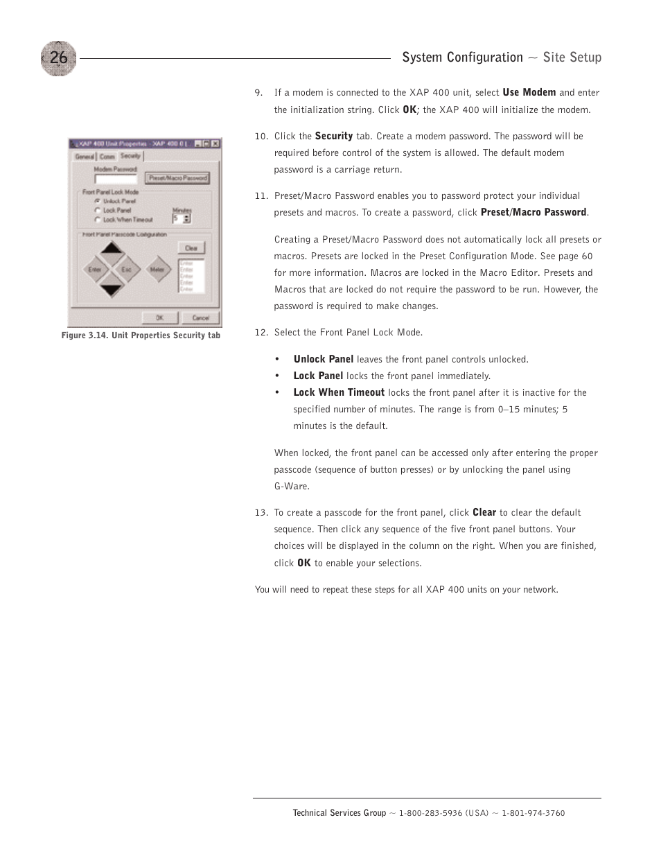 System configuration ~ site setup | ClearOne XAP400 User Manual | Page 32 / 173