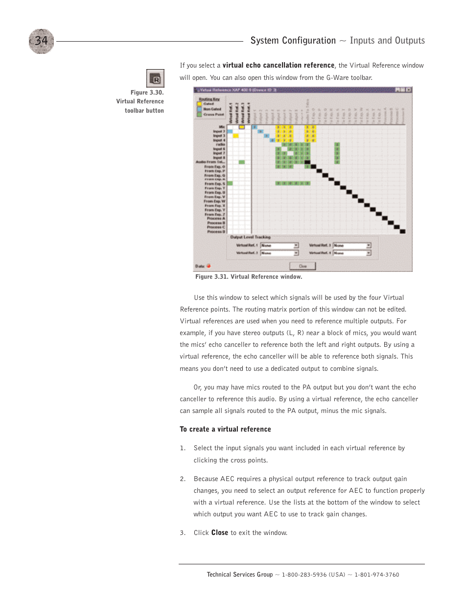 System configuration ~ inputs and outputs | ClearOne XAP400 User Manual | Page 40 / 173