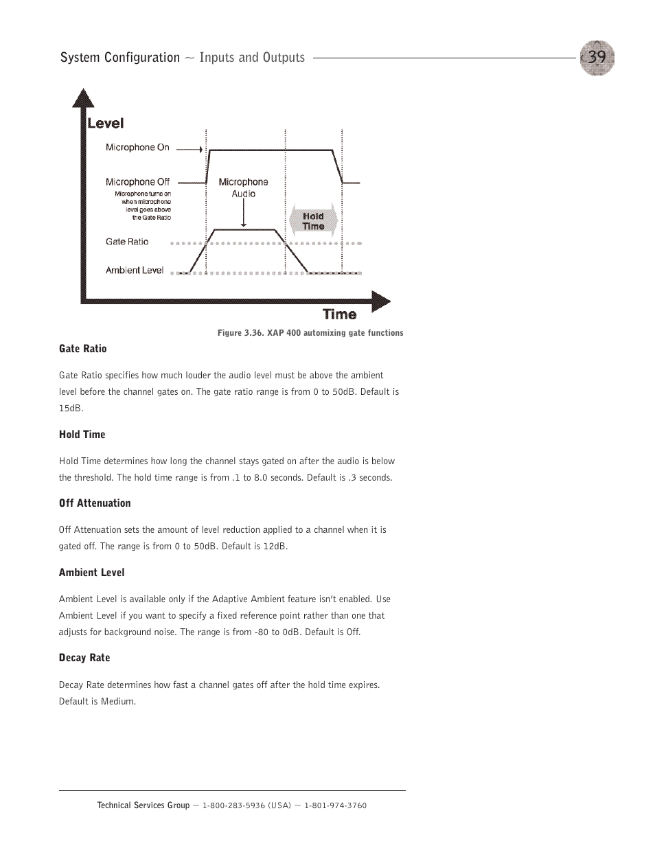 System configuration ~ inputs and outputs | ClearOne XAP400 User Manual | Page 45 / 173